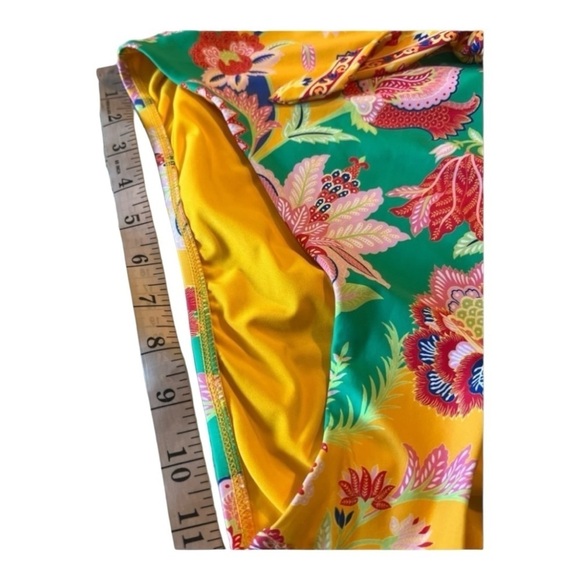 Antonio Melani Floral Mango Jacobean Tie Front High Waisted Bikini Top & Bottom - Picture 7 of 14